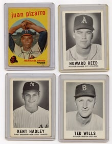 Vintage 1960/61 Set with 4  Leaf Baseball Cards