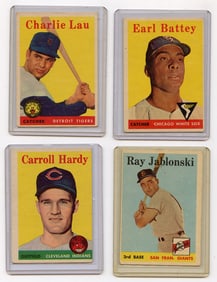 Vintage 1958 Set with 4  Topps Baseball Cards