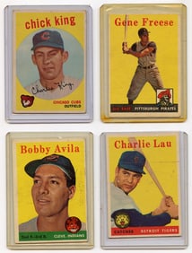 Vintage 1958 Set with 4  Topps Baseball Cards