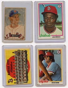 Vintage MIXED YEARS Set with 4  Topps Baseball Cards