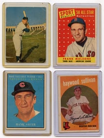 Vintage MIXED YEARS Set with 4  Topps Baseball Cards