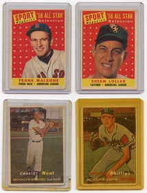Vintage MIXED YEARS Set with 4  Topps Baseball Cards