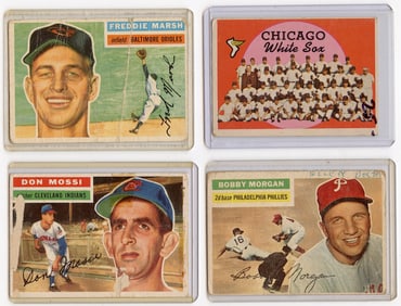 Vintage MIXED YEARS Set with 4  Topps Baseball Cards
