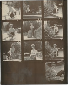 Vintage BRUCE WARLAND Original Contact Sheet Photo Nude Stamped