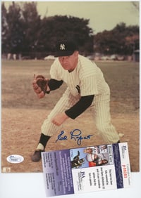 ED ADDIE LOPAT Certified Signed Autographed Sports Baseball Photo