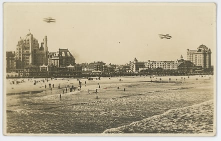 Antique / Vintage Photo Postcard Atlantic City Airshow