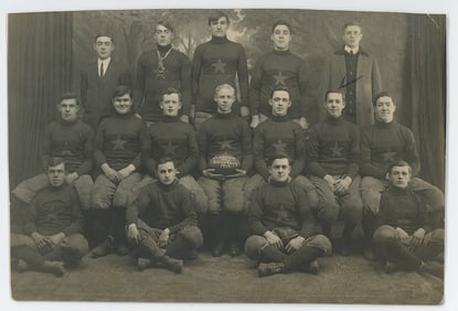 Antique Photo Postcard Football 1912, Champions Lehigh Valley