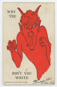 Why the Devil Don't You Write Vintage Postcard