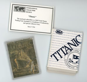 VINTAGE 1998 Titanic 23k Gold Plated Card