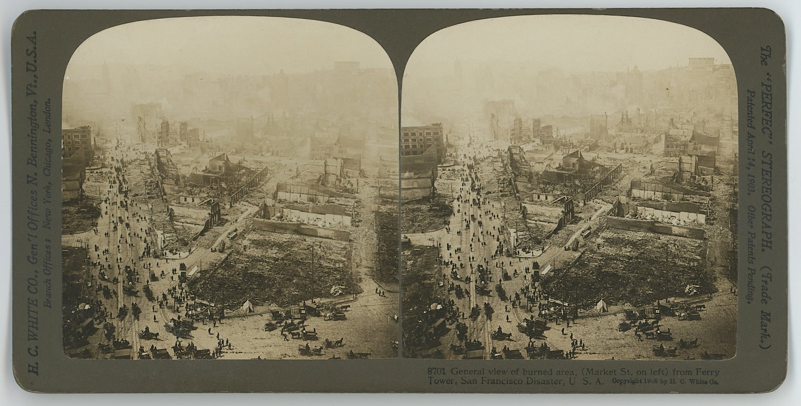 Antique Stereoview View San Francisco Disaster, 1903: This lot is coming from the estate of a collector in South Florida. We have included quality images to show it's actual condition. This lot is located in Boca Raton, Fl and its shipment will be made d