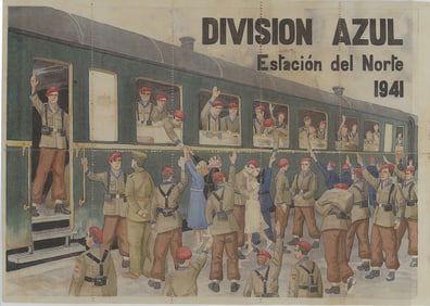 Division Azul Spain Uncut Ration Coupons, 1940s WW2