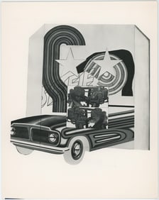 PETER PHILLIPS Vintage Original Glossy Gelatin Print (c. 1960s) POP Art