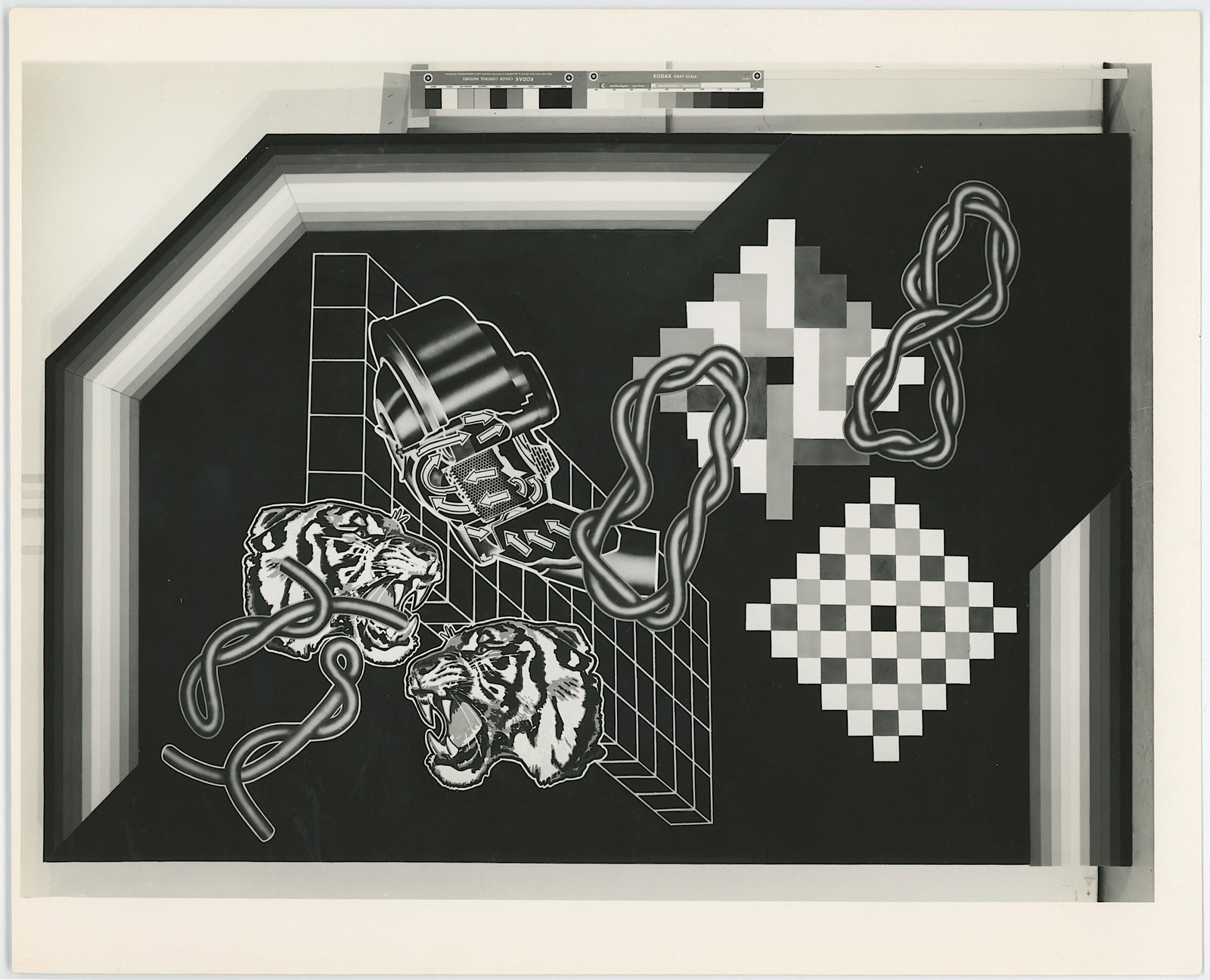 PETER PHILLIPS Vintage Original Glossy Gelatin Print (c. 1960s) POP Art: Peter Phillips - British (1939-2025) was born in Birmingham, England, and studiedat the Birmingham College of Art and at the Royal College of Art (RCA). Phillips emerged as one of the leading figures