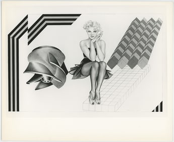 PETER PHILLIPS Vintage Original Glossy Gelatin Print (c. 1960s) POP Art