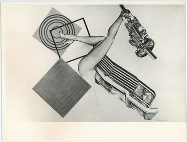 PETER PHILLIPS Vintage Original Glossy Gelatin Print (c. 1960s) POP Art