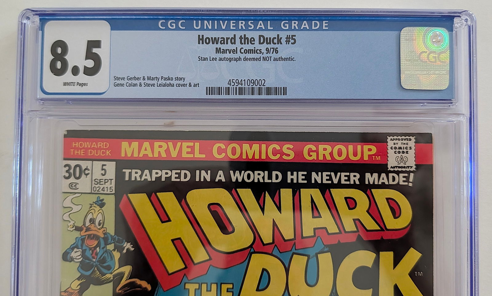 Howard the Duck #5 Marvel Comics, 9/76 Stan Lee Autographed NOT Authentic (1 of 2)