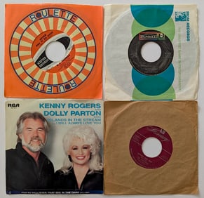 Vintage Set 4 Original Vinyl Records 45 rpm