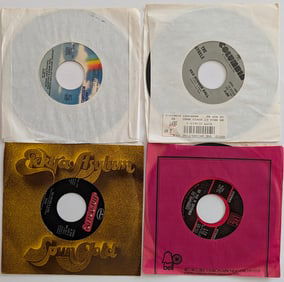 Vintage Set 4 Original Vinyl Records 45 rpm