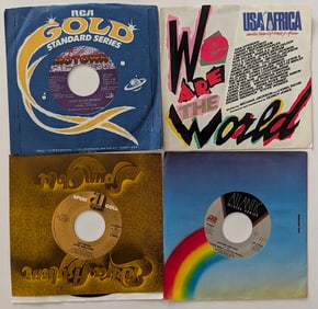 Vintage Set 4 Original Vinyl Records 45 rpm