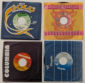 Vintage Set 4 Original Vinyl Records 45 rpm