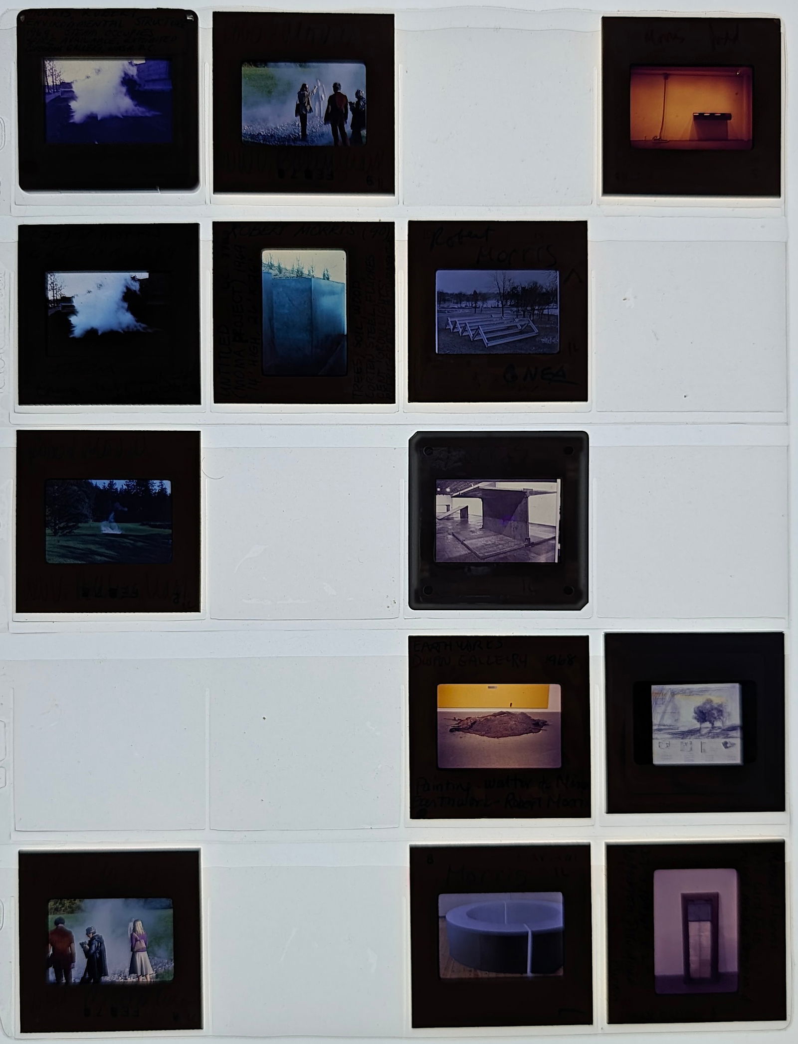 Unique Museal Set of Original 20th C. 35mm Art Slides ROBERT MORRIS: The provenance of this lot is from the estate/archives of Mr. Ira Licht (1938-2023). Mr. Licht was a former director of UM's Lowe Art Museum. He was educated in Columbia College in art history. He was