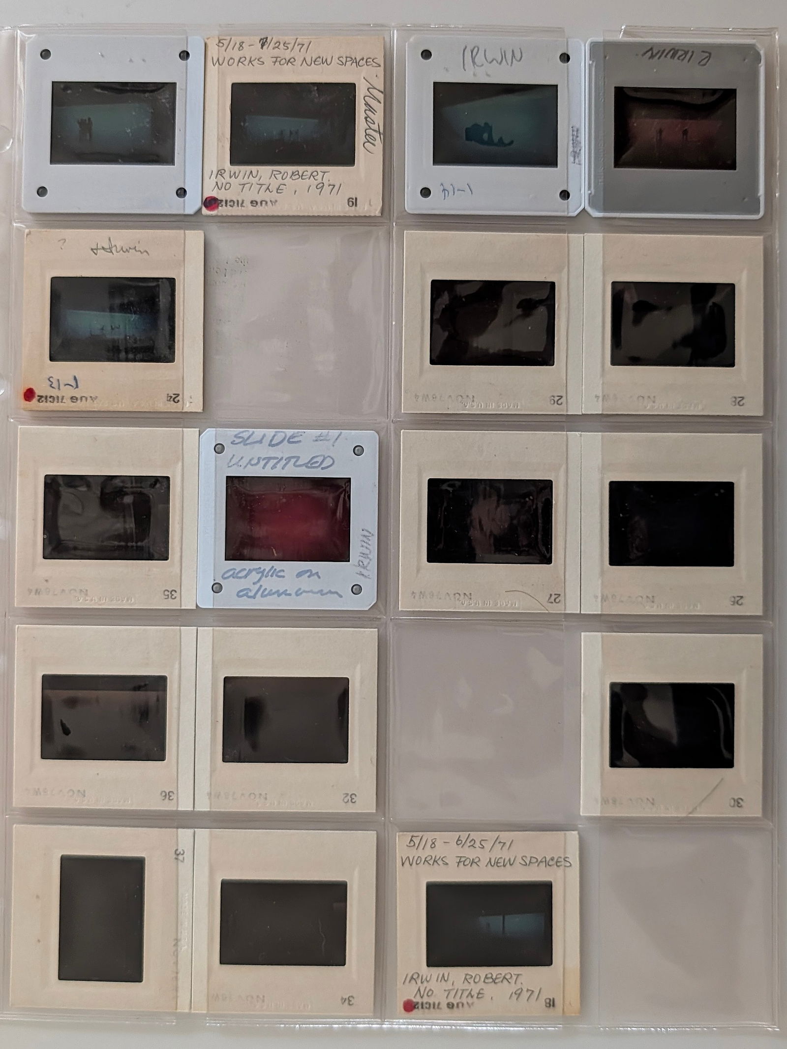 Unique Museal Set of Original 20th C. 35mm Art Slides IRWIN ROBERT (1 of 1)