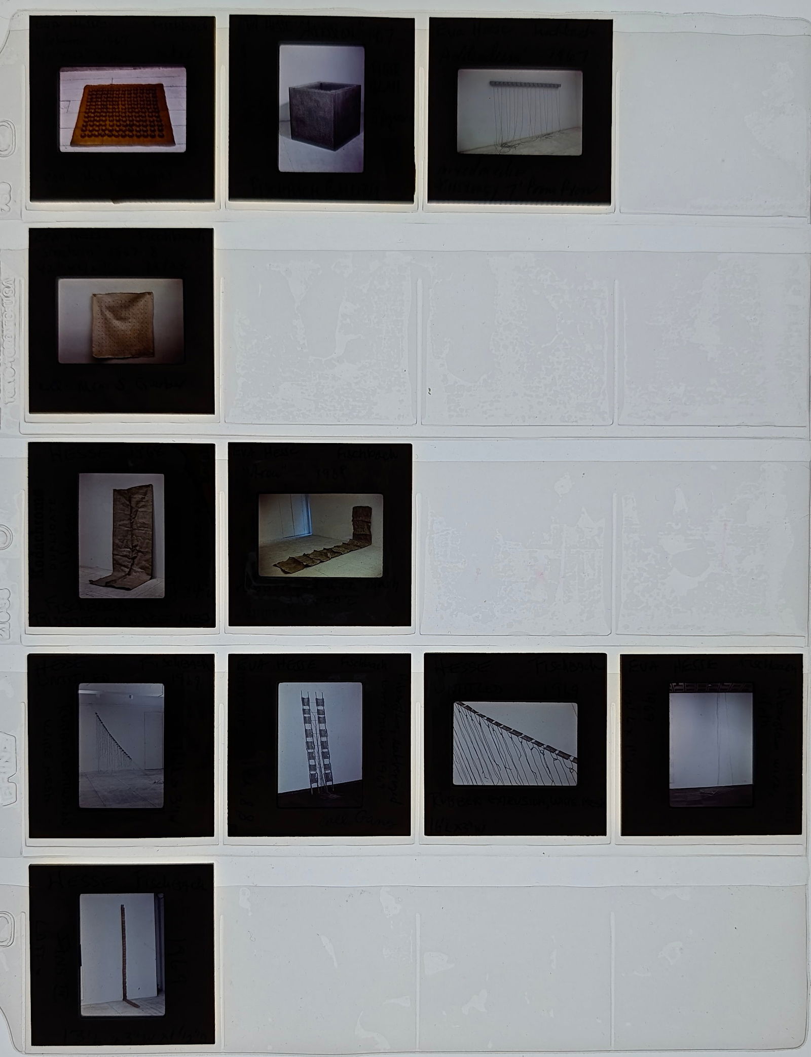 Unique Museal Set of Original 20th C. 35mm Art Slides EVA HESSE: The provenance of this lot is from the estate/archives of Mr. Ira Licht (1938-2023). Mr. Licht was a former director of UM's Lowe Art Museum. He was educated in Columbia College in art history. He was