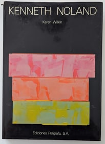 KENNETH NOLAND Book with Hand Color and Signed Drawing, 1999
