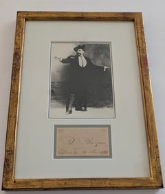 Scarce Autograph ob POL PLANCON French Bass Singer, 1894
