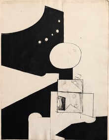 SUSAN HAWES Etching on Paper Modern Composition, 1969