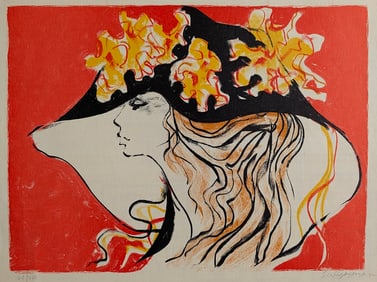 ANTHONY SCORNAVACCA 1926-1986) Vintage Stone Lithograph 64/200