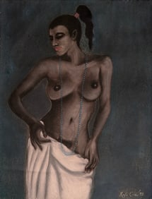 RAFA CRUZ (Portugal) Pastel Drawing on Paper - Female Nude 1993