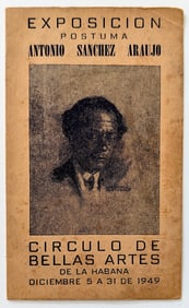 Vintage Ephemera Cuban Art EXPOSICION ANTONIO SANCHEZ ARAUJO