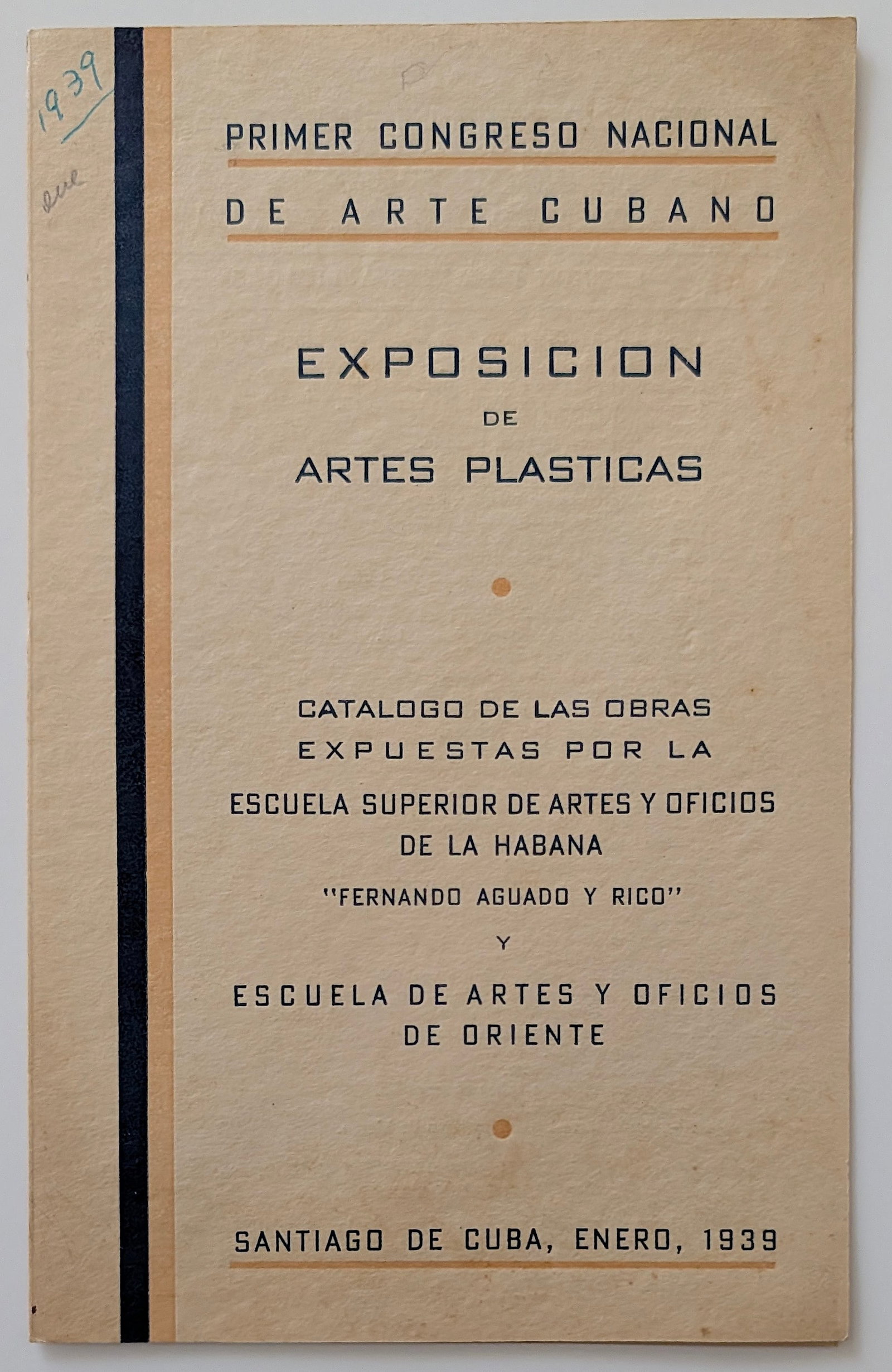Vintage Ephemera Cuban Art ARTE CUBANO, 1939: ABOUT PROVENANCE AND ATTRIBUTION: This item originates from the estate of a prominent Miami-based dealer and collector active throughout the 20th century. It comprises a wide variety of artworks and e