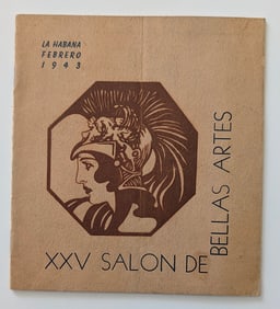 Vintage Ephemera Cuban Art XXV SALON DE BELLAS ARTES, 1943