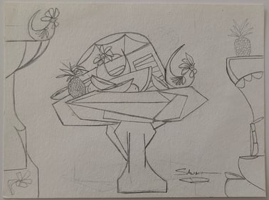 EMILIO SAUMA Original Signed Pencil Drawing