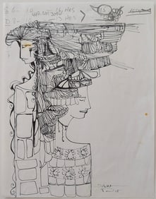 EMILIO SAUMA Original Signed Drawing, 2015