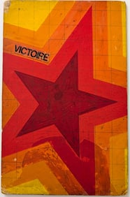 Vintage 1960s / 1970s Original Illust. Cuban Flag Composition