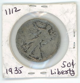Collectible Silver Coin 50 Cents Liberty, 1935