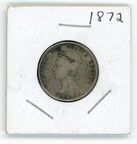 1872 Canada Silver Coin 25 Cents
