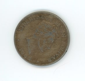 1963 Colombia Silver Coin 50 Centavos