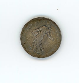 1917 France Silver Coin 1 Franc