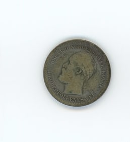 1877 Norway 1 Krone Silver Oscar II