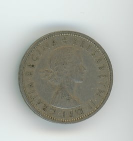 1959 UK Half Crown Queen Elizabeth The Second Coin