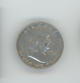 1954 U.S. Franklin Half Dollar Silver Coin