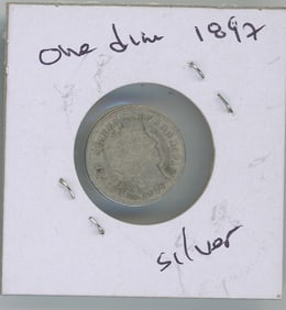 1897 U.S One Dime Silver Coin