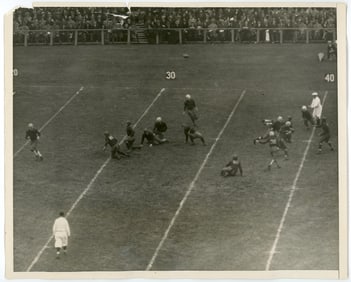 Antique Vintage Historical Press Photo Football College
