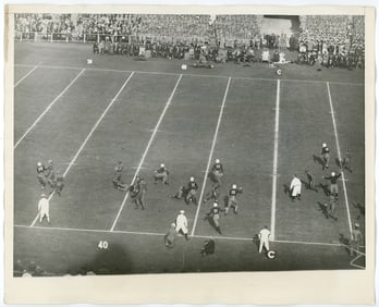 Antique Vintage Historical Press Photo Football College