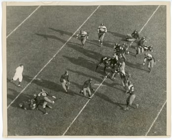 Antique Vintage Historical Press Photo Football College