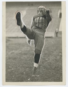 Antique Vintage Historical Press Photo Football College